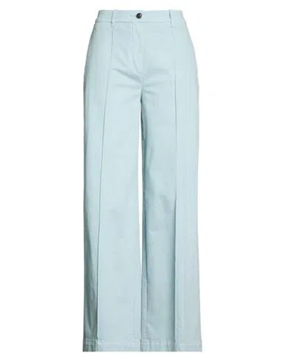 Eleventy Woman Pants Light Blue Size 6 Cotton, Modal, Elastane