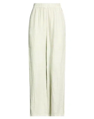 Eleventy Woman Pants Light Green Size 0 Linen In White