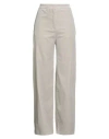 Eleventy Woman Pants Light Grey Size 2 Cotton, Viscose, Elastane In Gray