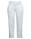 Eleventy Woman Pants Light Grey Size 4 Cotton, Elastane In White