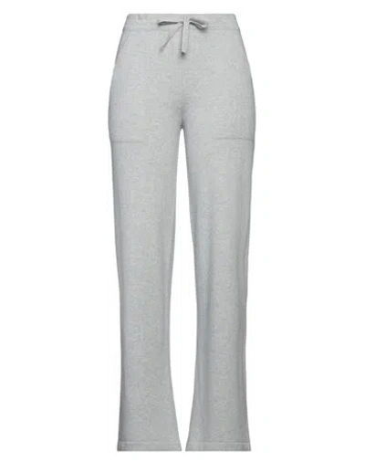 Eleventy Woman Pants Light Grey Size L Wool, Cashmere