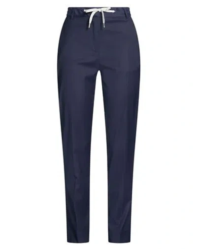 Eleventy Woman Pants Navy Size 4 Wool, Viscose, Elastane In Blue