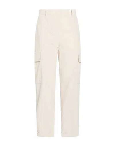 Eleventy Woman Pants Off White Size 2 Cotton In Neutral