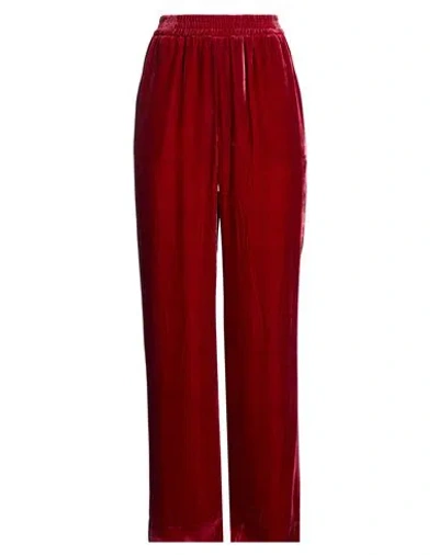 Eleventy Woman Pants Red Size 6 Wool, Elastane In Burgundy