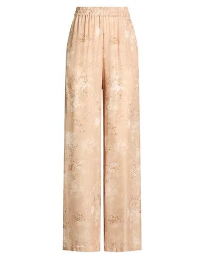 Eleventy Woman Pants Sand Size 0 Silk In Neutral