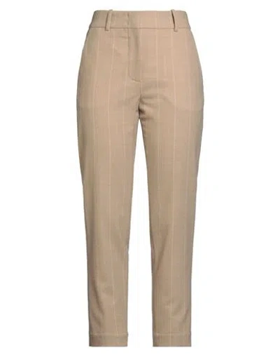 Eleventy Woman Pants Sand Size 2 Wool, Elastane In Brown