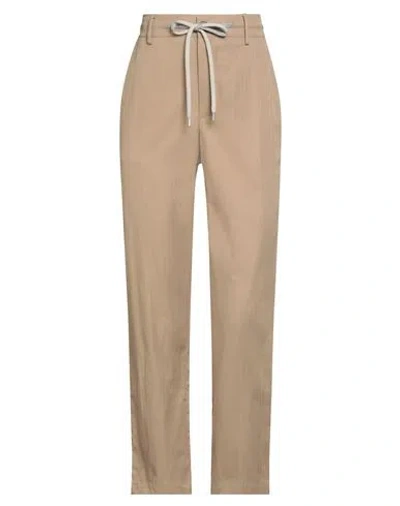 Eleventy Woman Pants Sand Size 6 Cotton In Brown