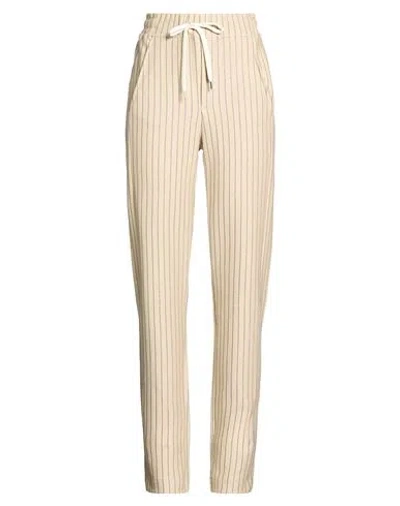 Eleventy Woman Pants Sand Size Xs Cotton, Polyamide, Viscose, Polyester In Neutral