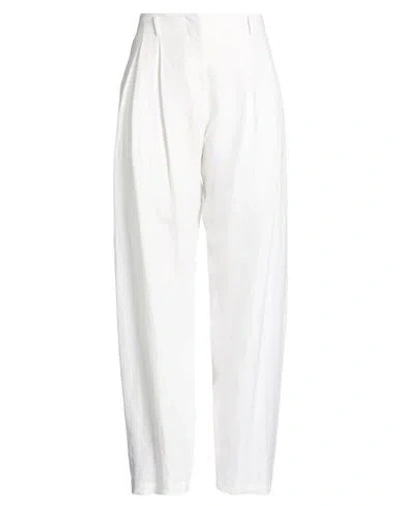 Eleventy Woman Pants White Size 0 Linen