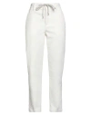 Eleventy Woman Pants White Size 2 Cotton, Elastane