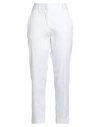Eleventy Woman Pants White Size 2 Cotton, Polyamide, Elastane In White