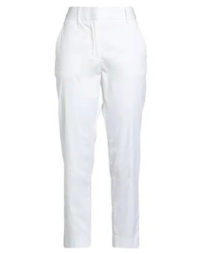Eleventy Woman Pants White Size 2 Cotton, Polyamide, Elastane