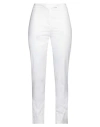 Eleventy Woman Pants White Size 2 Cotton, Polyamide, Elastane In White