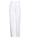 Eleventy Woman Pants White Size 4 Cotton, Lyocell, Elastane In White