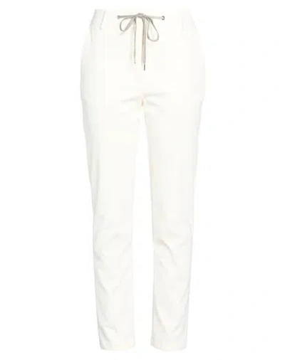 Eleventy Woman Pants White Size 4 Cotton, Polyamide, Elastane