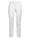 Eleventy Woman Pants White Size 4 Cotton, Polyamide, Elastane In White