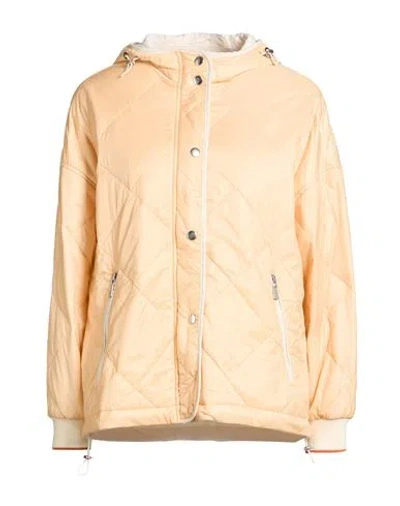 Eleventy Woman Puffer Apricot Size S Polyamide In Brown