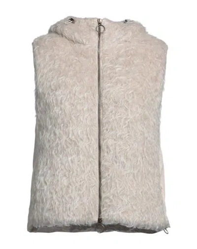 Eleventy Woman Puffer Beige Size 2 Mohair Wool, Wool, Polyamide, Alpaca Wool, Polyester In White