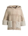 Eleventy Woman Puffer Beige Size 4 Wool, Alpaca Wool, Polyamide, Viscose, Cashmere In Neutral