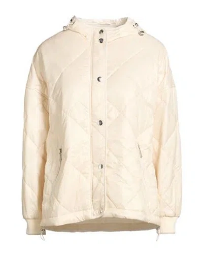 Eleventy Woman Puffer Cream Size S Polyamide In White