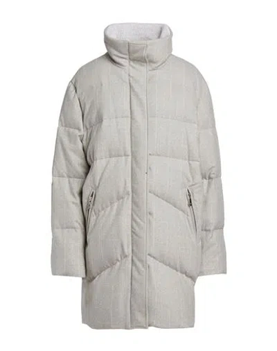 Eleventy Woman Puffer Light Grey Size Xl Wool, Elastane In Gray