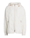 Eleventy Woman Puffer Off White Size M Polyester, Cotton