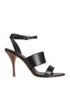 Eleventy Woman Sandals Black Size 7 Soft Leather In Black