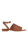 Eleventy Woman Sandals Brown Size 9 Leather In Brown