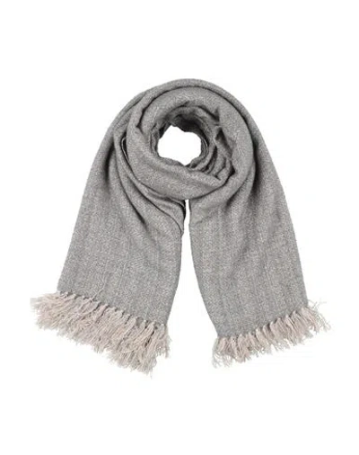 Eleventy Woman Scarf Grey Size - Cashmere, Silk In Gray
