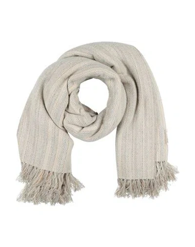 Eleventy Woman Scarf Off White Size - Cashmere, Silk In Gray