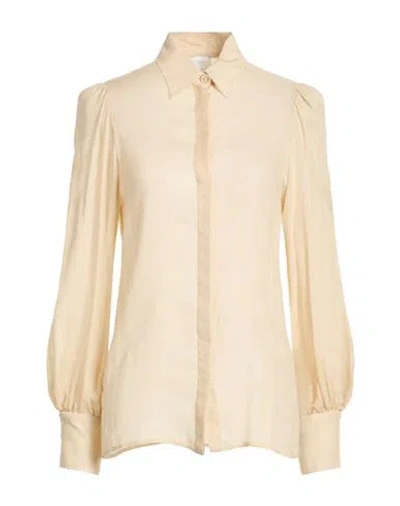 Eleventy Woman Shirt Beige Size 2 Modal, Cashmere In Gold