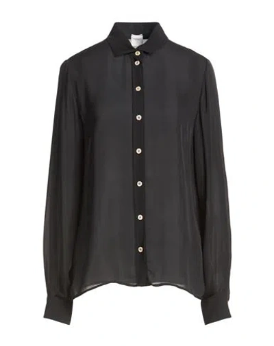 Eleventy Woman Shirt Black Size 4 Silk