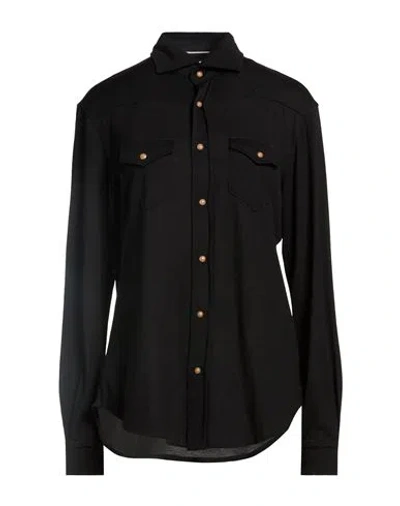 Eleventy Woman Shirt Black Size Xl Wool, Cashmere