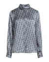 Eleventy Woman Shirt Blue Size 2 Silk