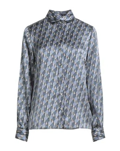 Eleventy Woman Shirt Blue Size 2 Silk
