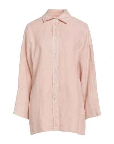 Eleventy Woman Shirt Blush Size 4 Linen In Pink