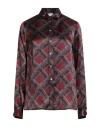 Eleventy Woman Shirt Burgundy Size 2 Silk In Black