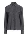 Eleventy Woman Shirt Grey Size 2 Cotton, Polyamide