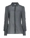 Eleventy Woman Shirt Lead Size 2 Modal, Cashmere In Gray