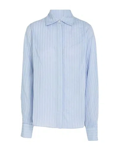 Eleventy Woman Shirt Light Blue Size 2 Cotton