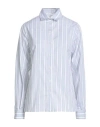 Eleventy Woman Shirt Light Grey Size 2 Cotton, Elastane In Blue