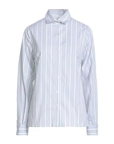 Eleventy Woman Shirt Light Grey Size 2 Cotton, Elastane In Blue