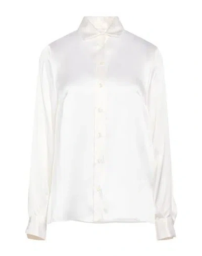 Eleventy Woman Shirt Off White Size 2 Silk In Animal Print