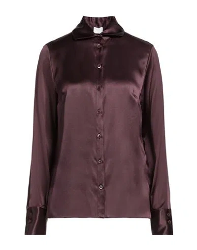 Eleventy Woman Shirt Plum Size 6 Silk In Purple