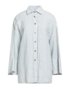 Eleventy Woman Shirt Sky Blue Size 2 Linen