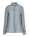 Eleventy Woman Shirt Slate Blue Size 2 Modal, Cashmere In Blue
