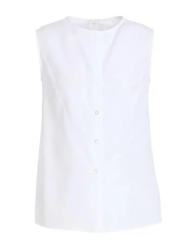 Eleventy Woman Shirt White Size 2 Cotton, Polyamide, Elastane