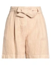Eleventy Woman Shorts & Bermuda Shorts Blush Size 4 Linen In Pink