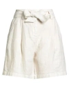 Eleventy Woman Shorts & Bermuda Shorts Cream Size 2 Linen In Sand