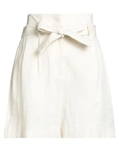 ELEVENTY ELEVENTY WOMAN SHORTS & BERMUDA SHORTS CREAM SIZE 2 LINEN